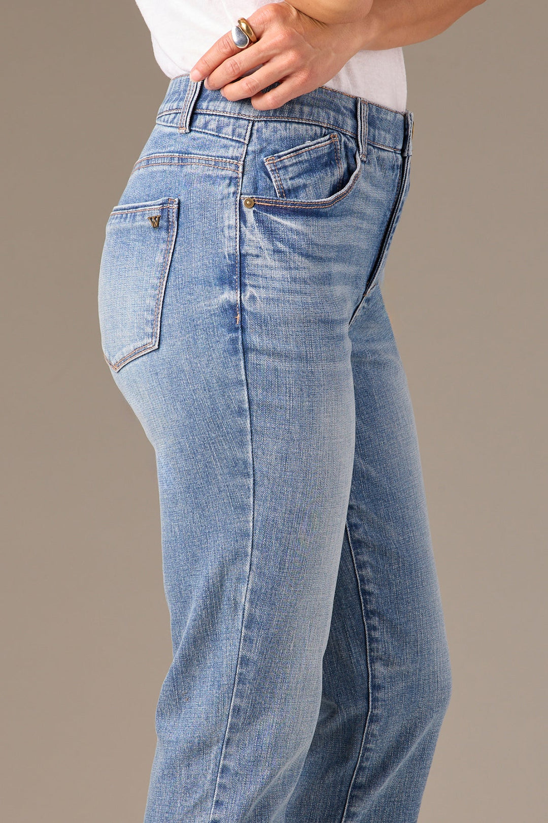 Light Blue Logan Vintage High Rise Skinny Jeans