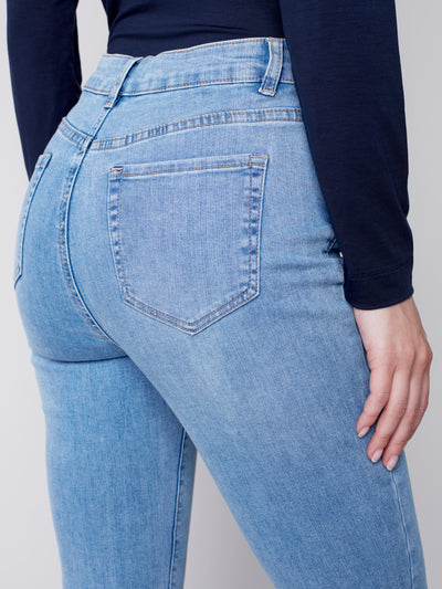 Light Blue Wash Bootcut Ankle Jean
