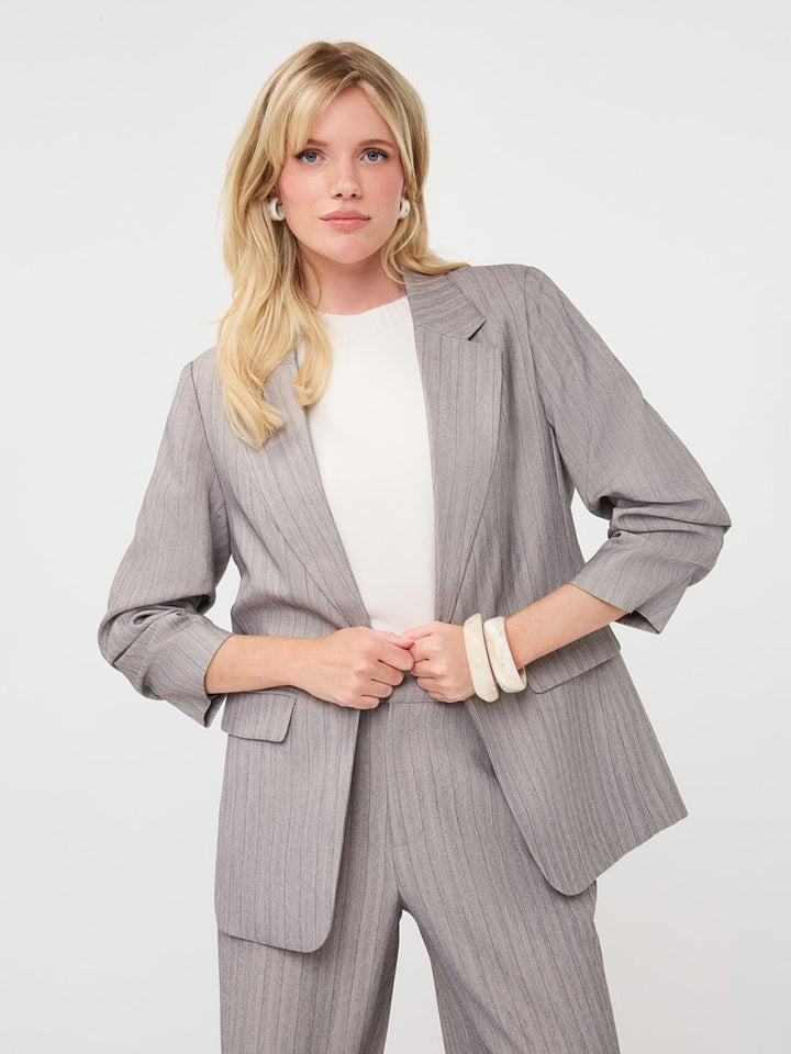 Light Grey Herringbone Blazer