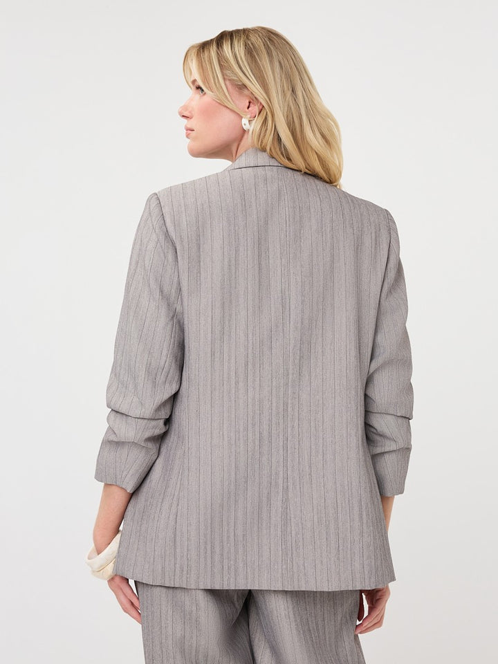 Light Grey Herringbone Blazer