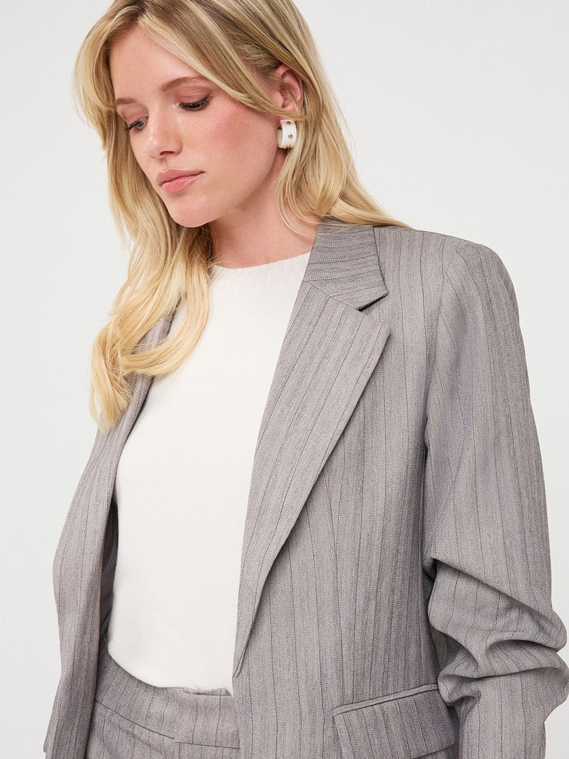 Light Grey Herringbone Blazer