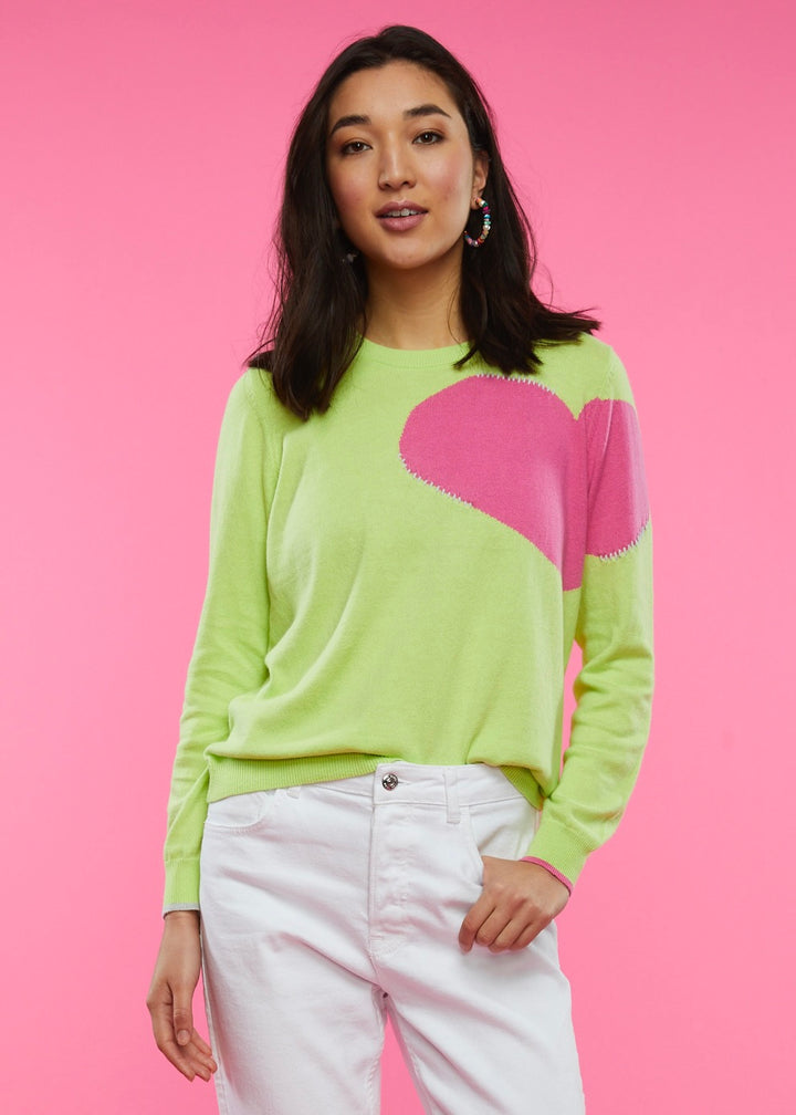 Lime Love Patch Sweater