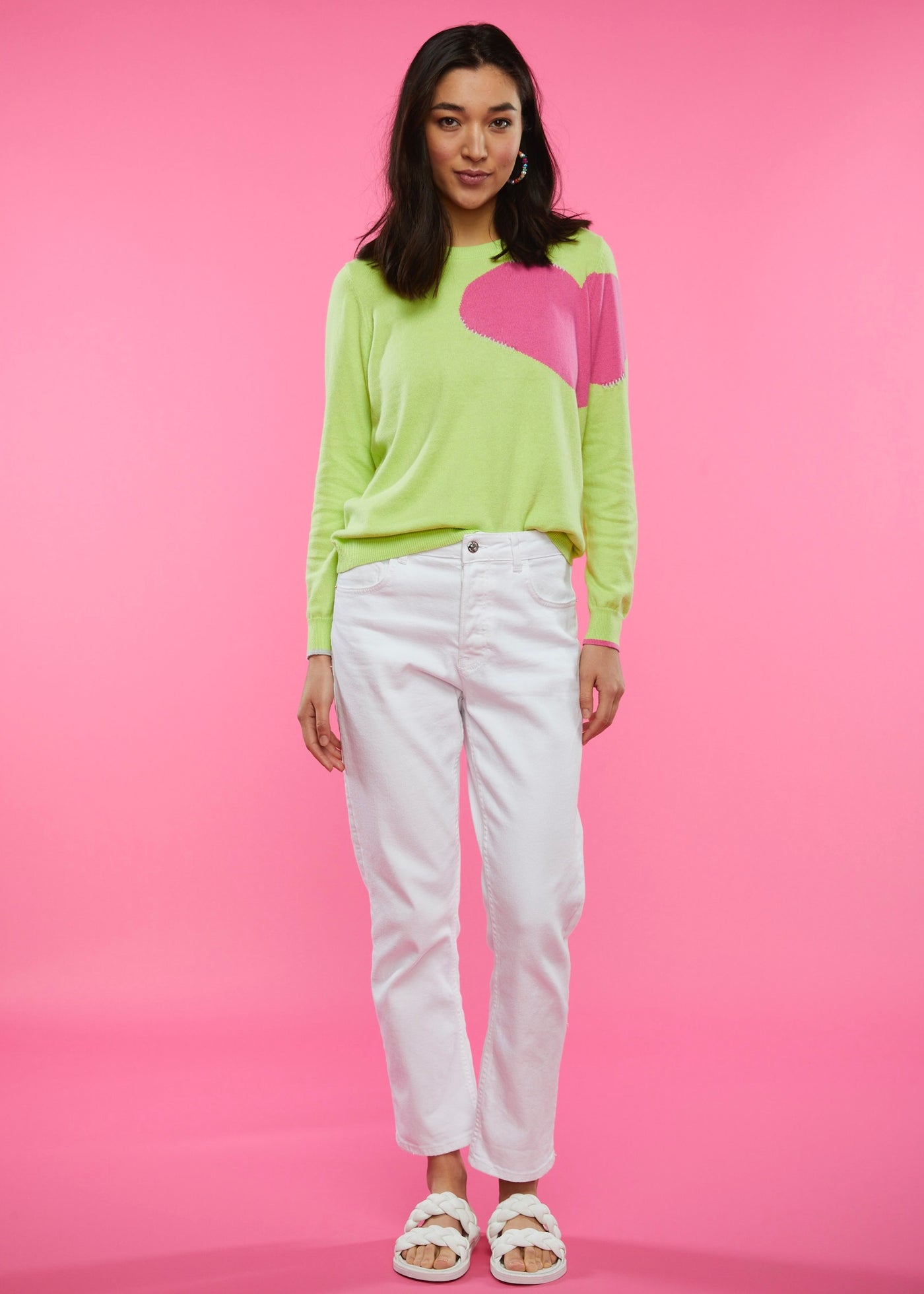 Lime Love Patch Sweater