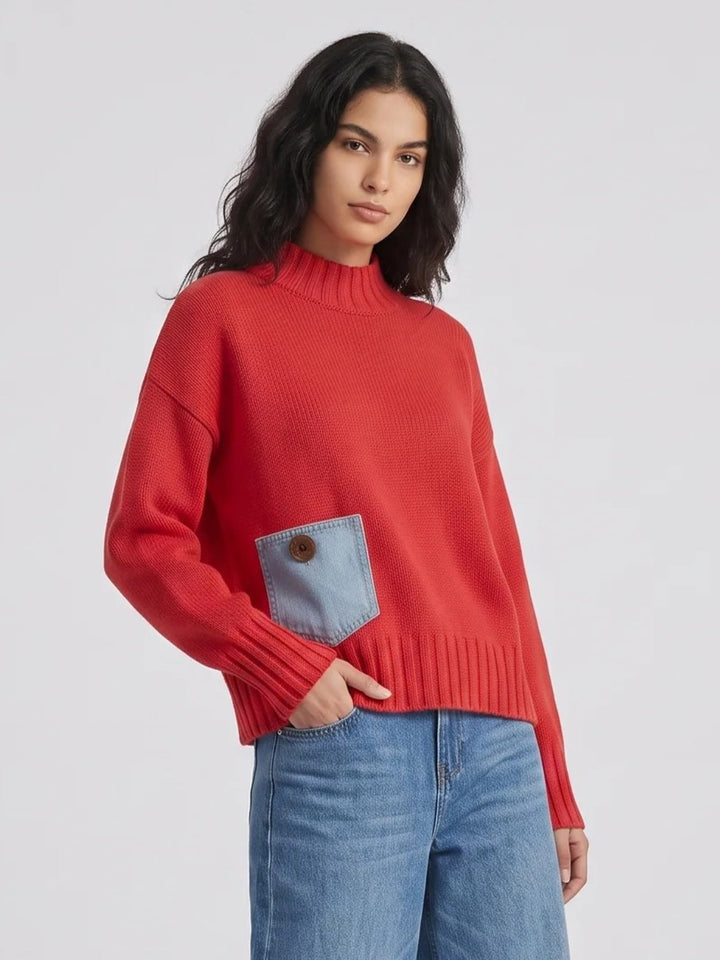 Lipstick Red Vanessa Pullover Sweater
