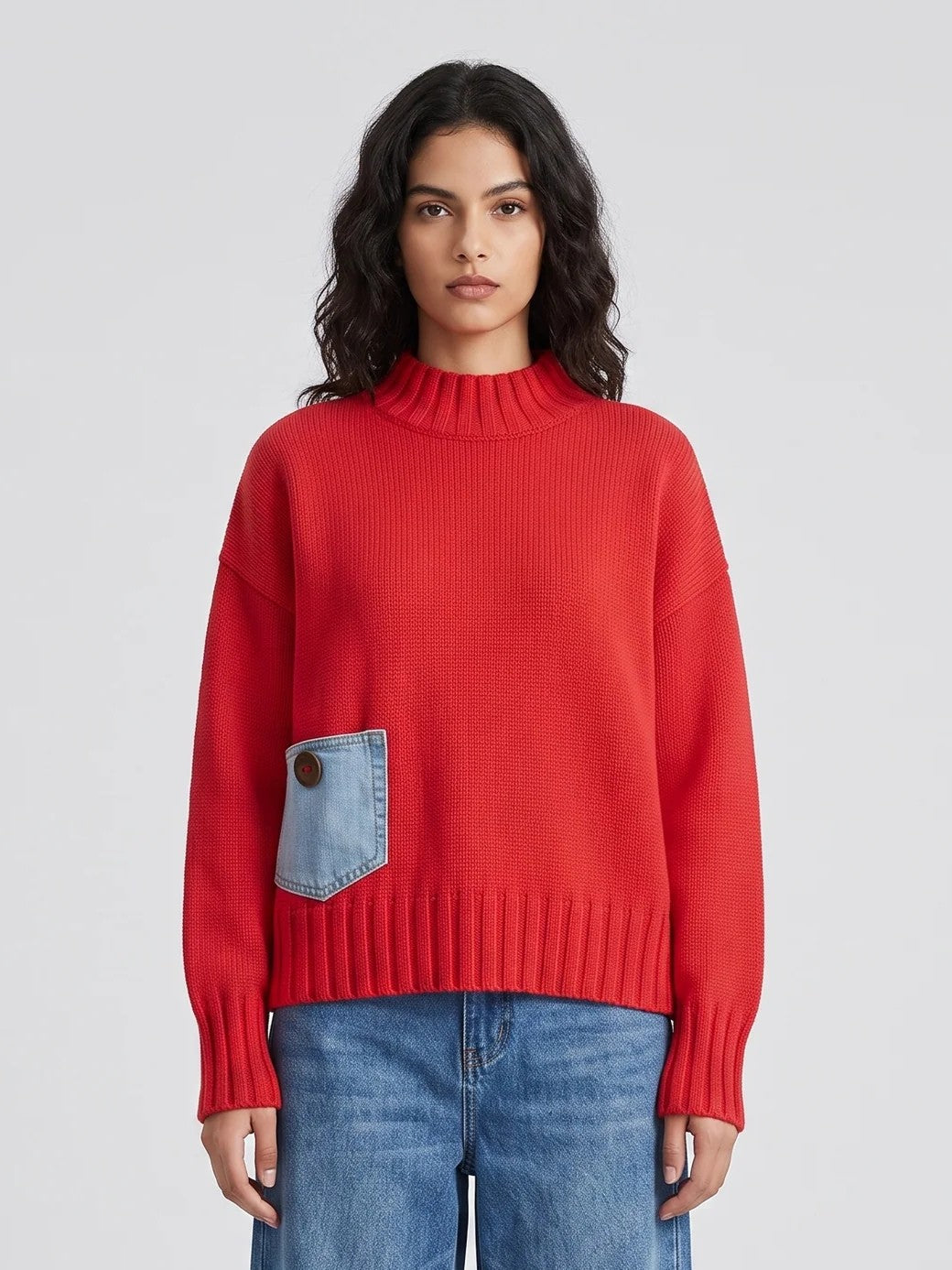 Lipstick Red Vanessa Pullover Sweater