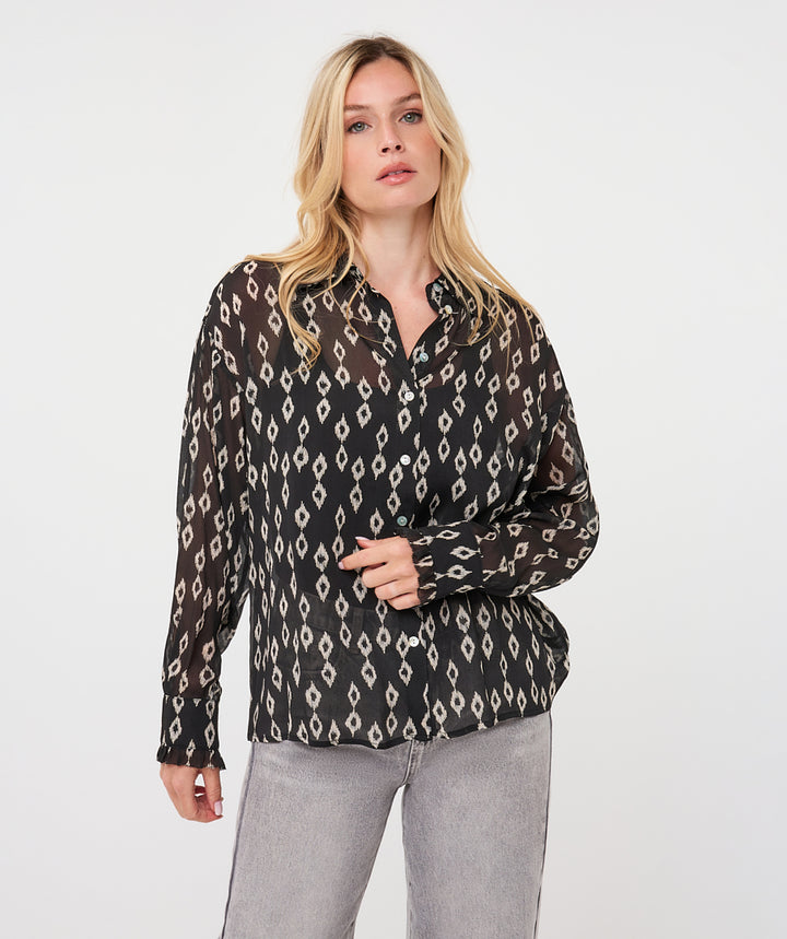 Little Diamond Print Blouse