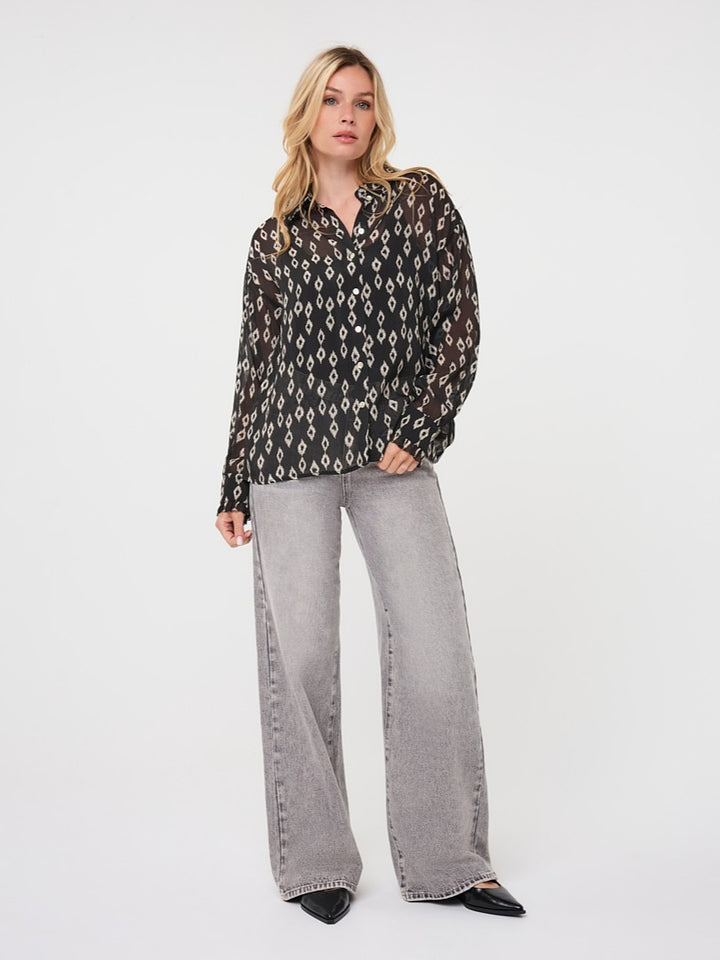 Little Diamond Print Blouse