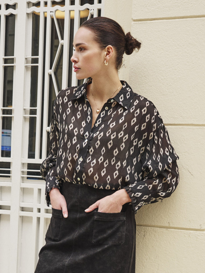 Little Diamond Print Blouse