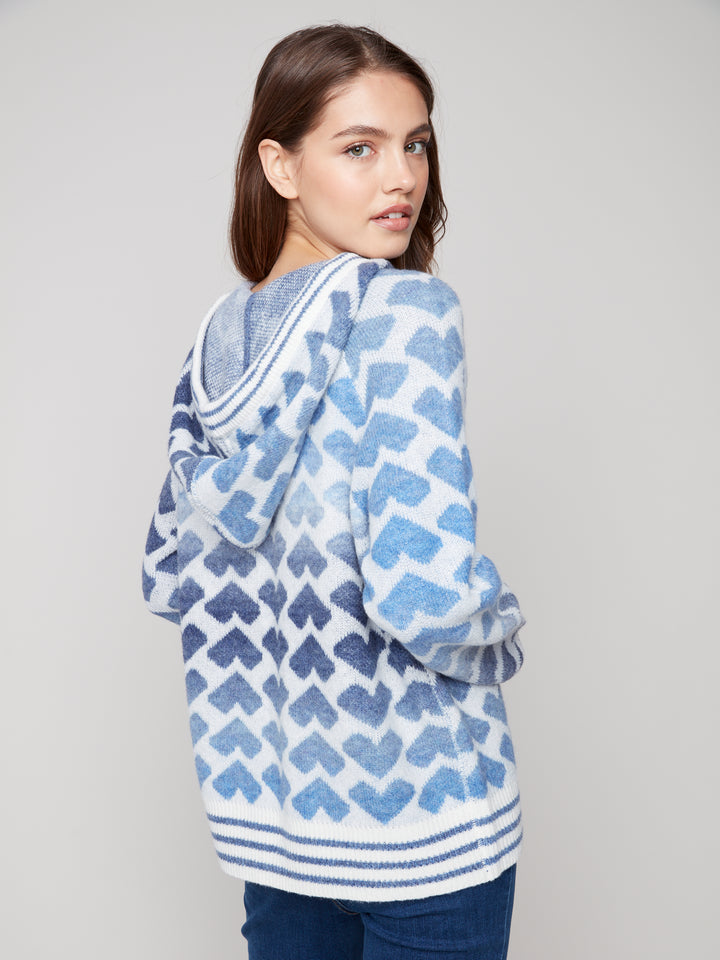 Lover Jacquard Hooded Sweater