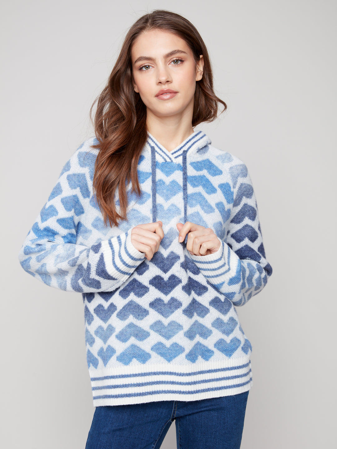 Lover Jacquard Hooded Sweater