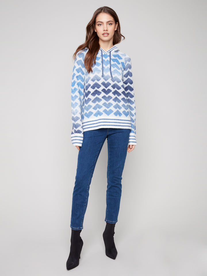 Lover Jacquard Hooded Sweater
