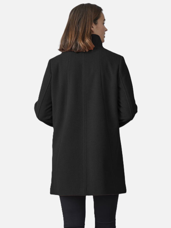 Marie Black Wool Coat