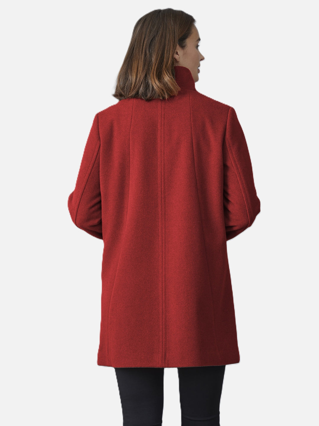 Marie Scarlet Wool Coat