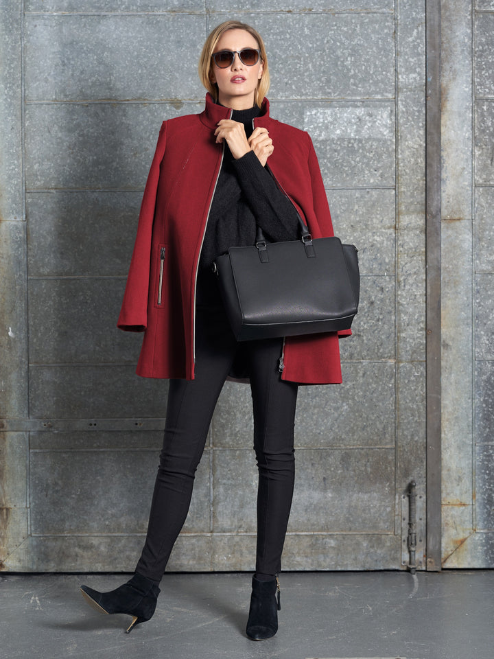 Marie Scarlet Wool Coat