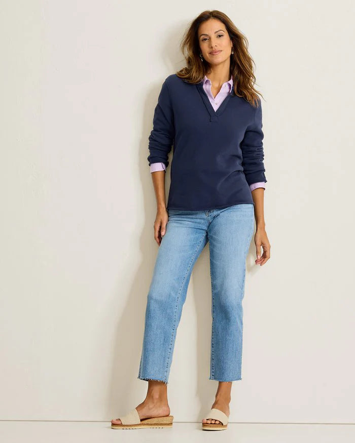 Marina Del Mar Coastline V-Neck Sweatshirt