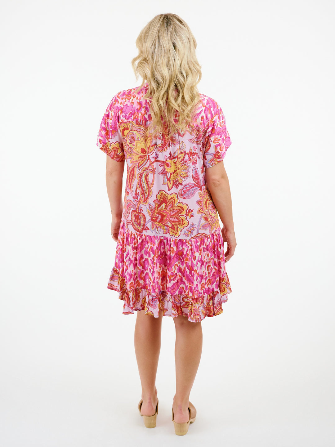 Marisha Pink Mix Print Dress