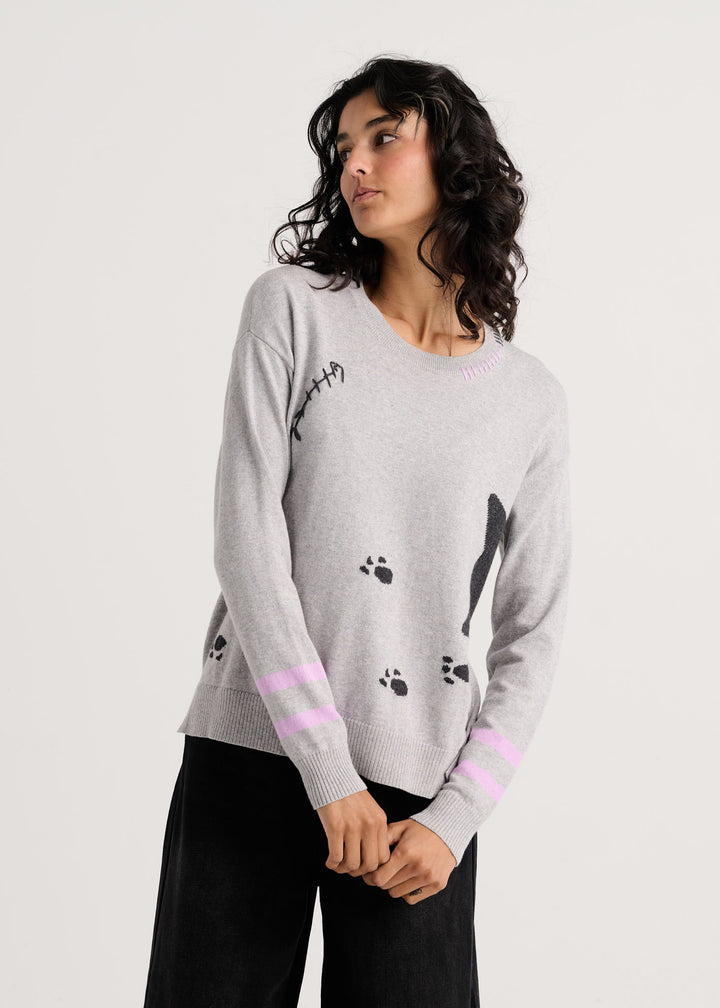 Marl Cheeky Cat Sweater