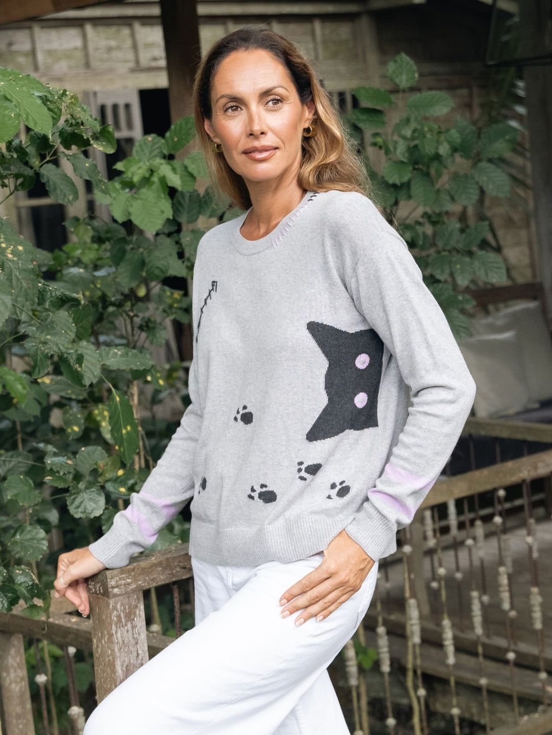 Marl Cheeky Cat Sweater