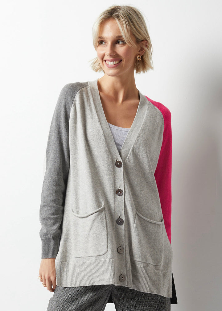 Marl Combo College Cardi