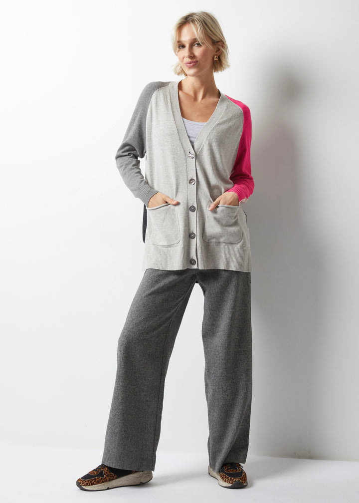 Marl Combo College Cardi