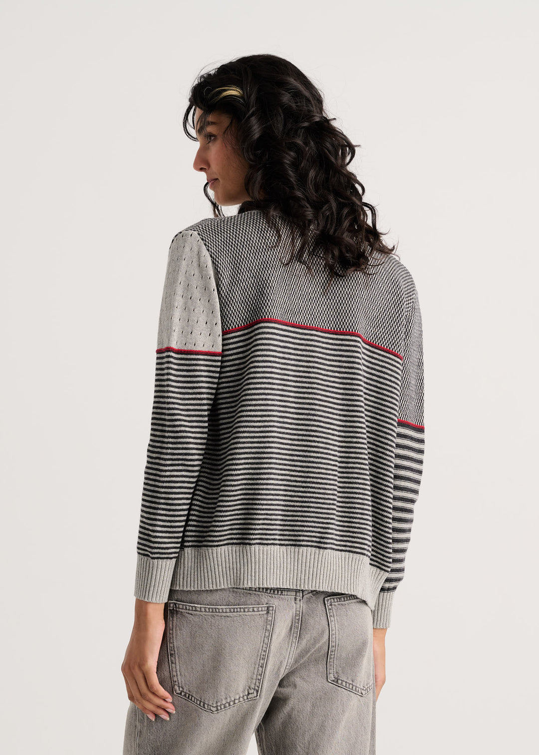 Marl Knit Zip Cardigan