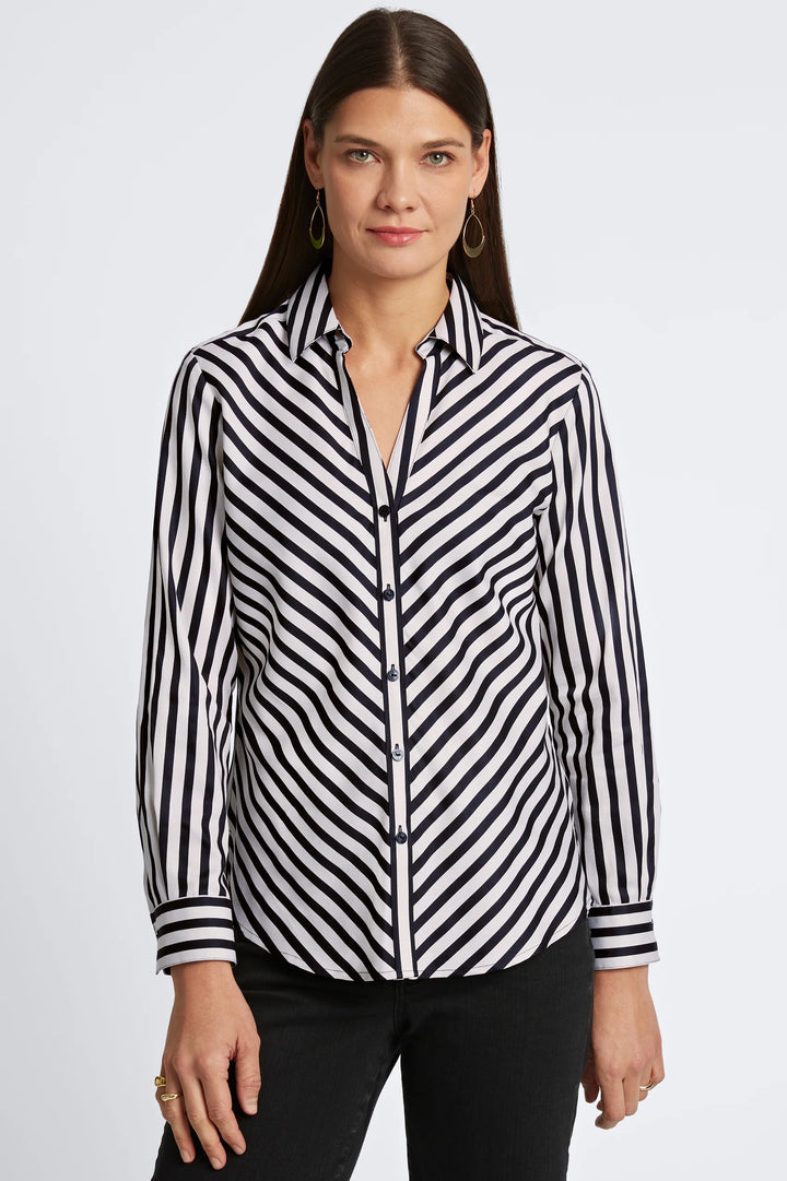 Mary No Iron Stripe Shirt