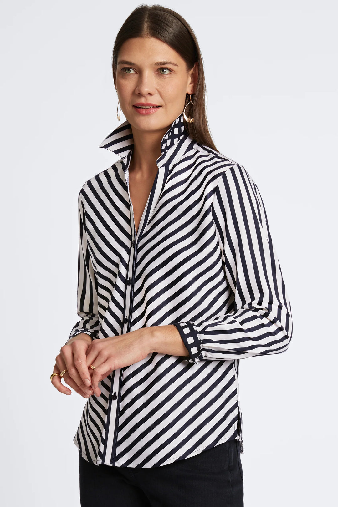 Mary No Iron Stripe Shirt