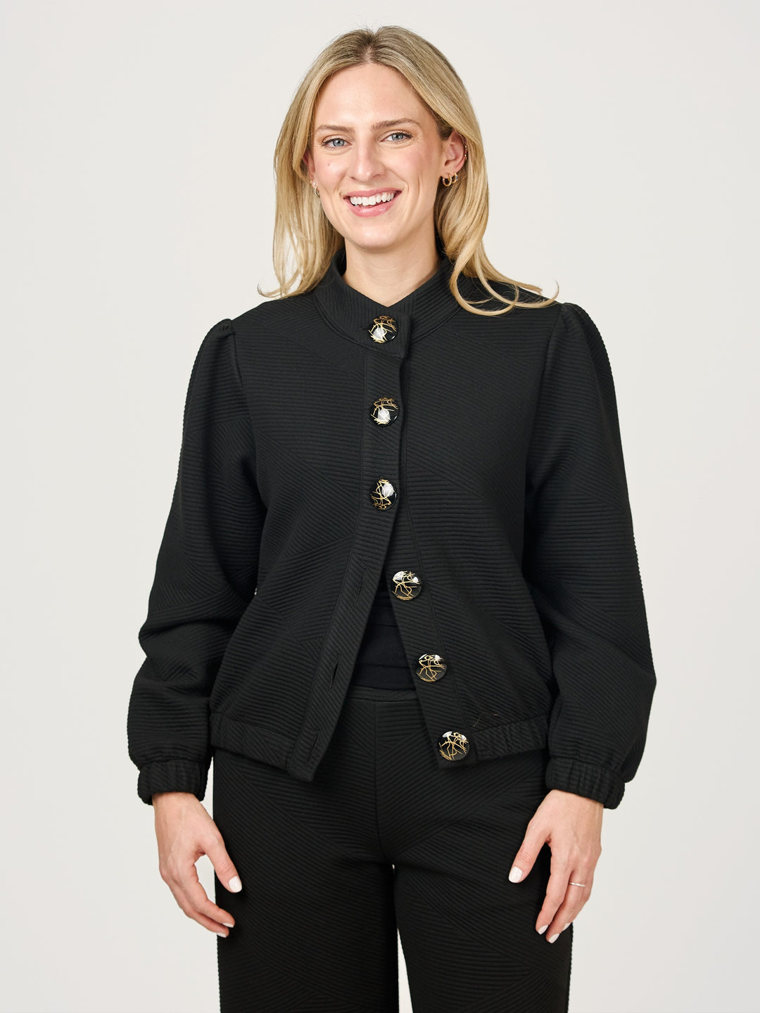 Maxine Puffed Sleeve Ottoman Jacket