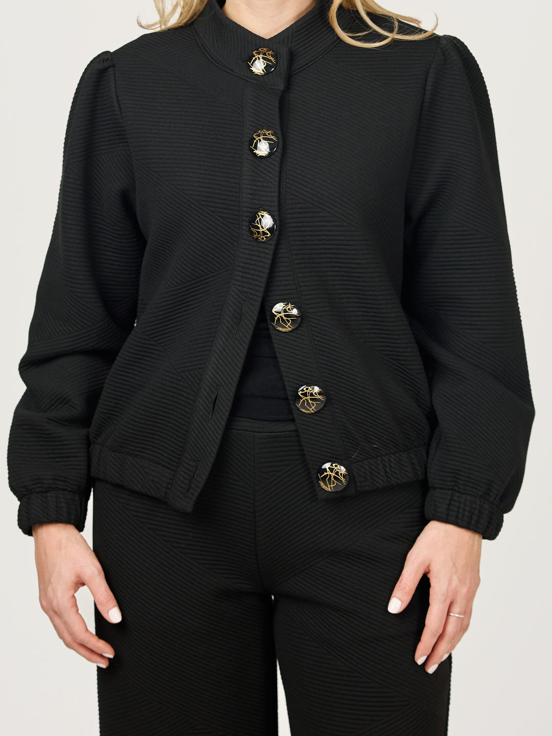 Maxine Puffed Sleeve Ottoman Jacket