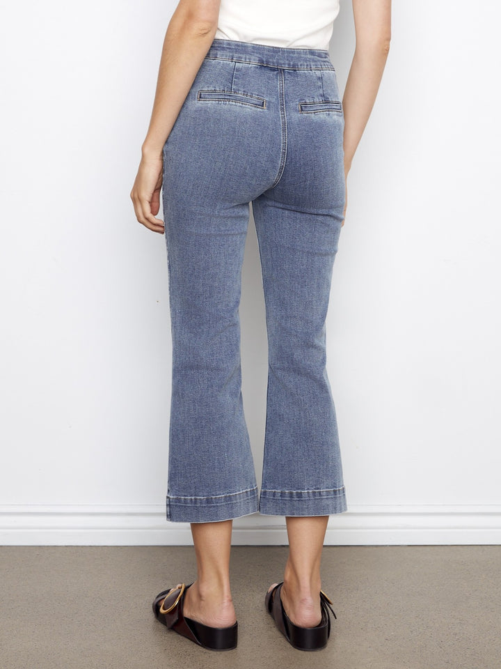Medium Blue Bow Patch Pocket Jean