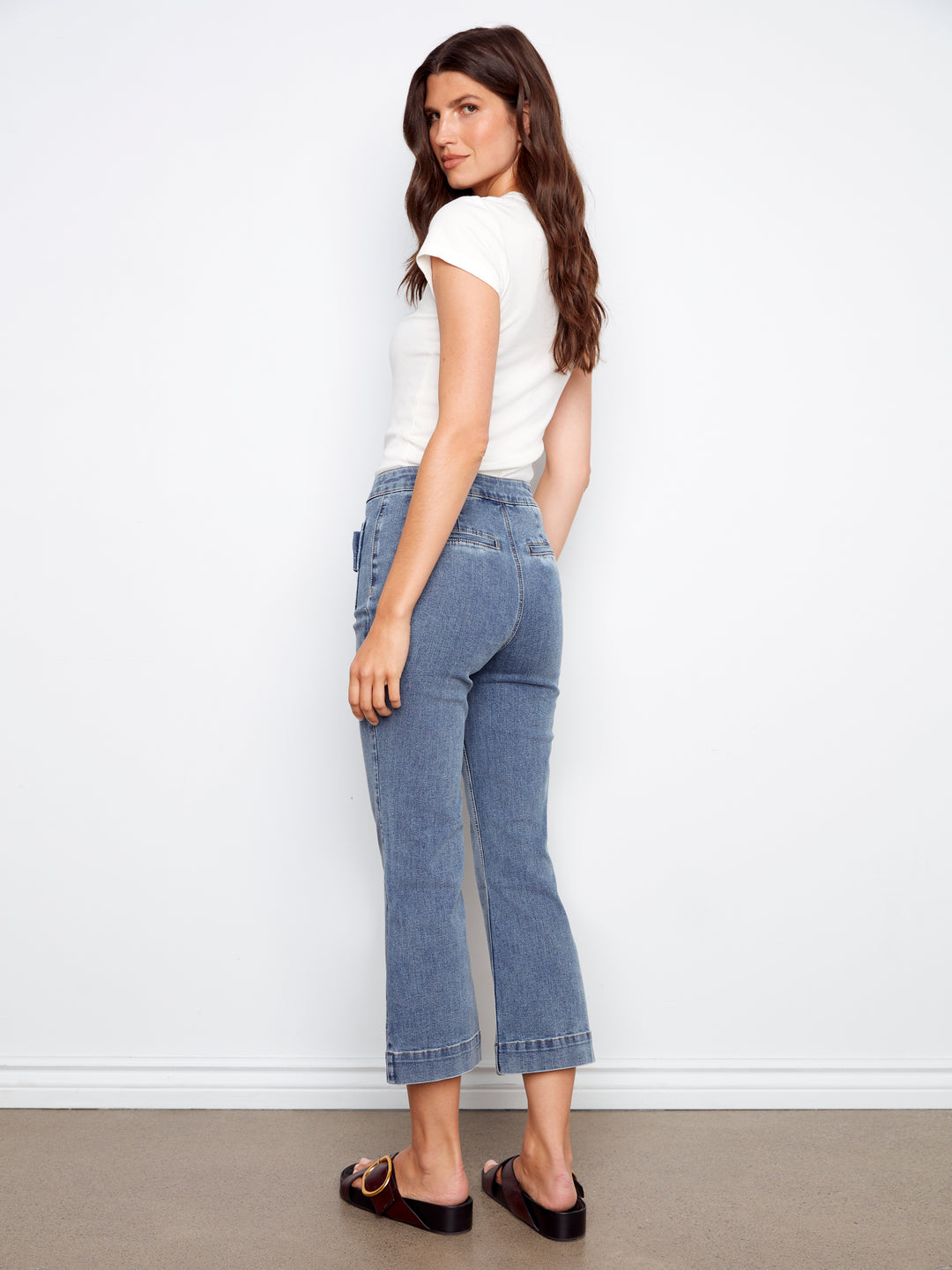 Medium Blue Bow Patch Pocket Jean