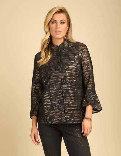 Metallic Illusion Swing Jacket