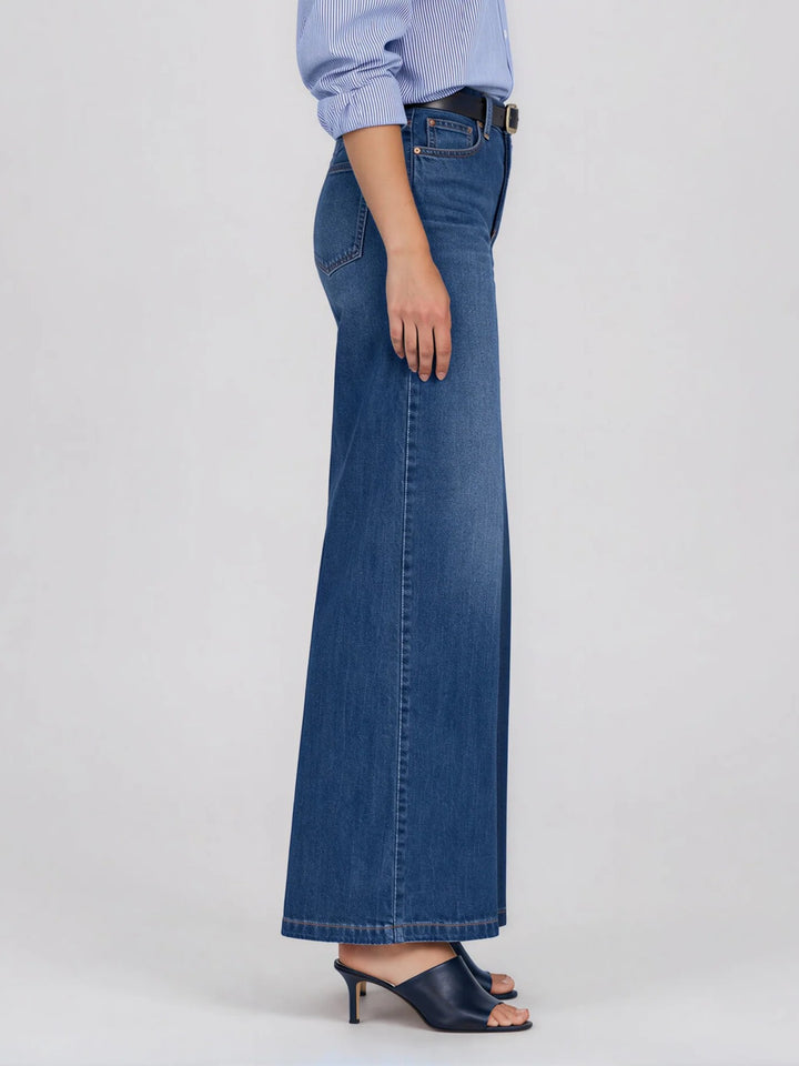 Mid Blue Wide Leg Jean