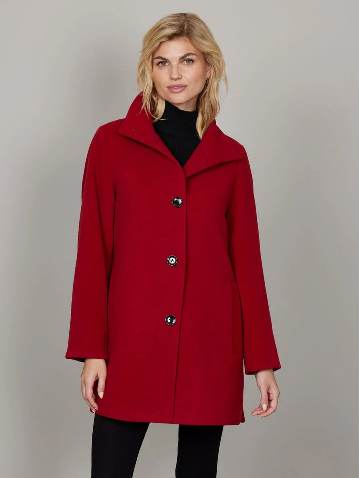Mille Red Wool Tailored Coat