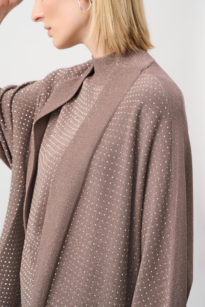 Mink Studded Sweater Knit Jacket