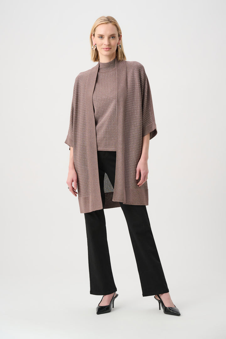 Mink Studded Sweater Knit Jacket