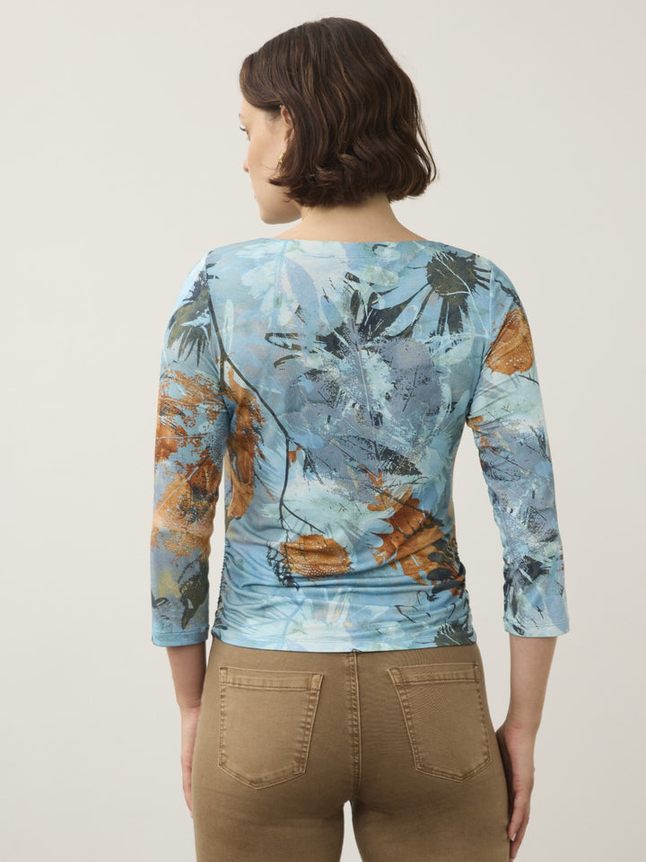 Miranda Print Boatneck Top