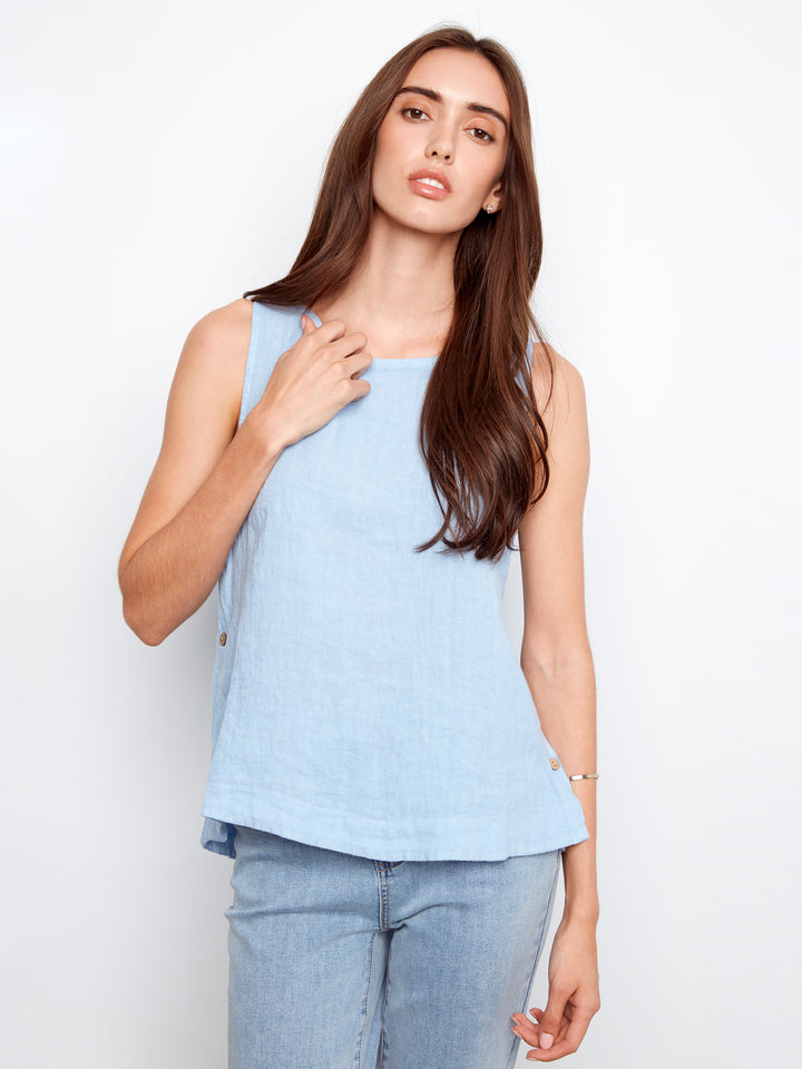 Mist Side Button Top