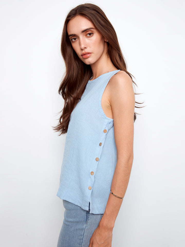 Mist Side Button Top