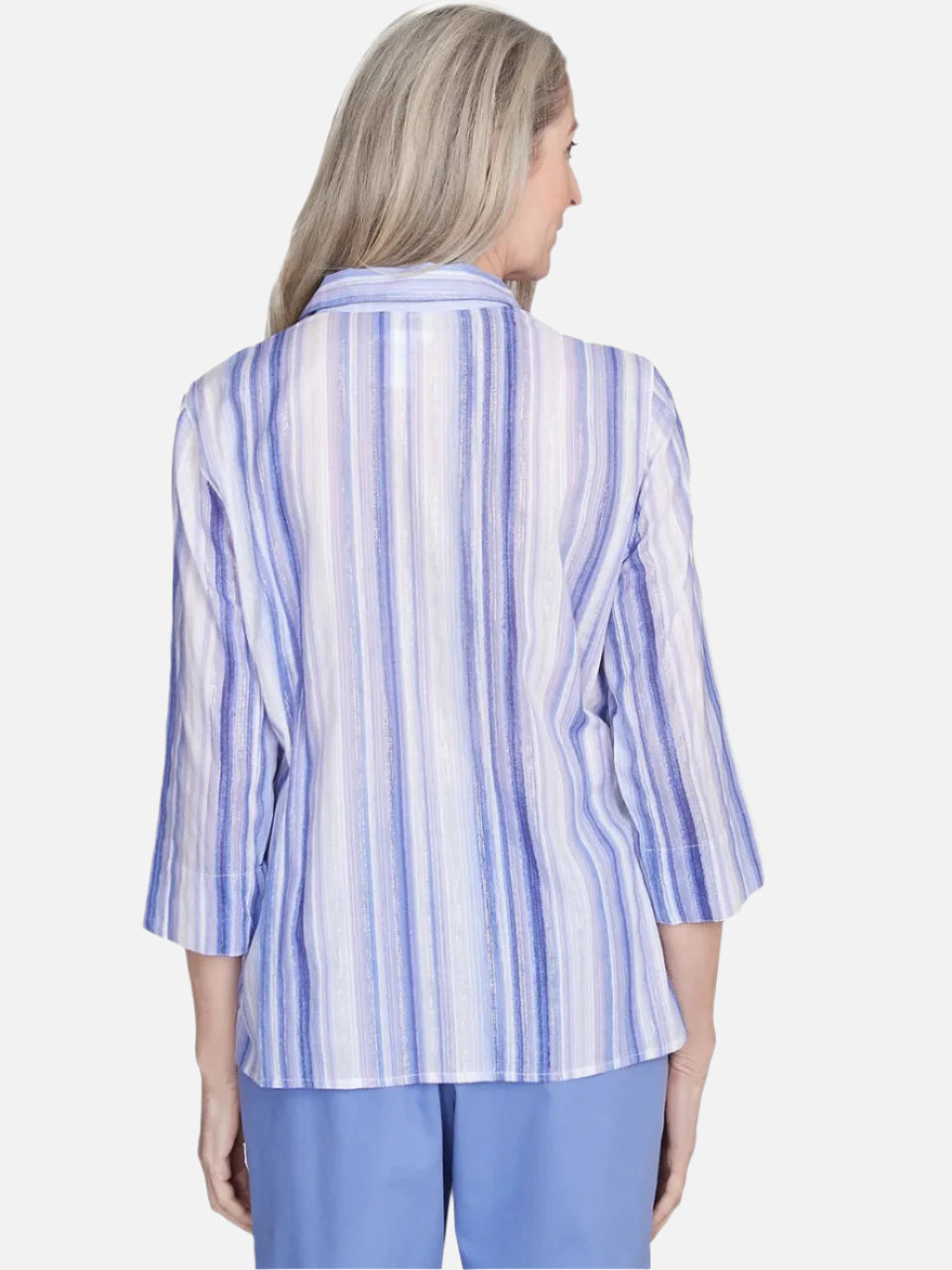 Mitered Iris Button Up Top