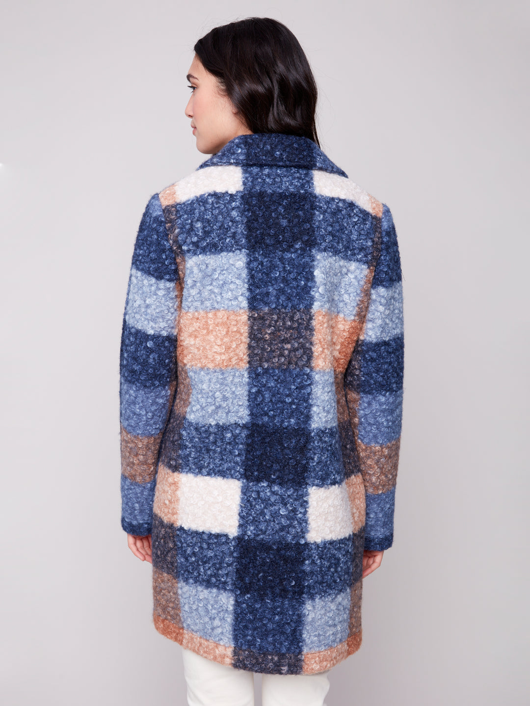 Moonlight Plaid Boucle Coat
