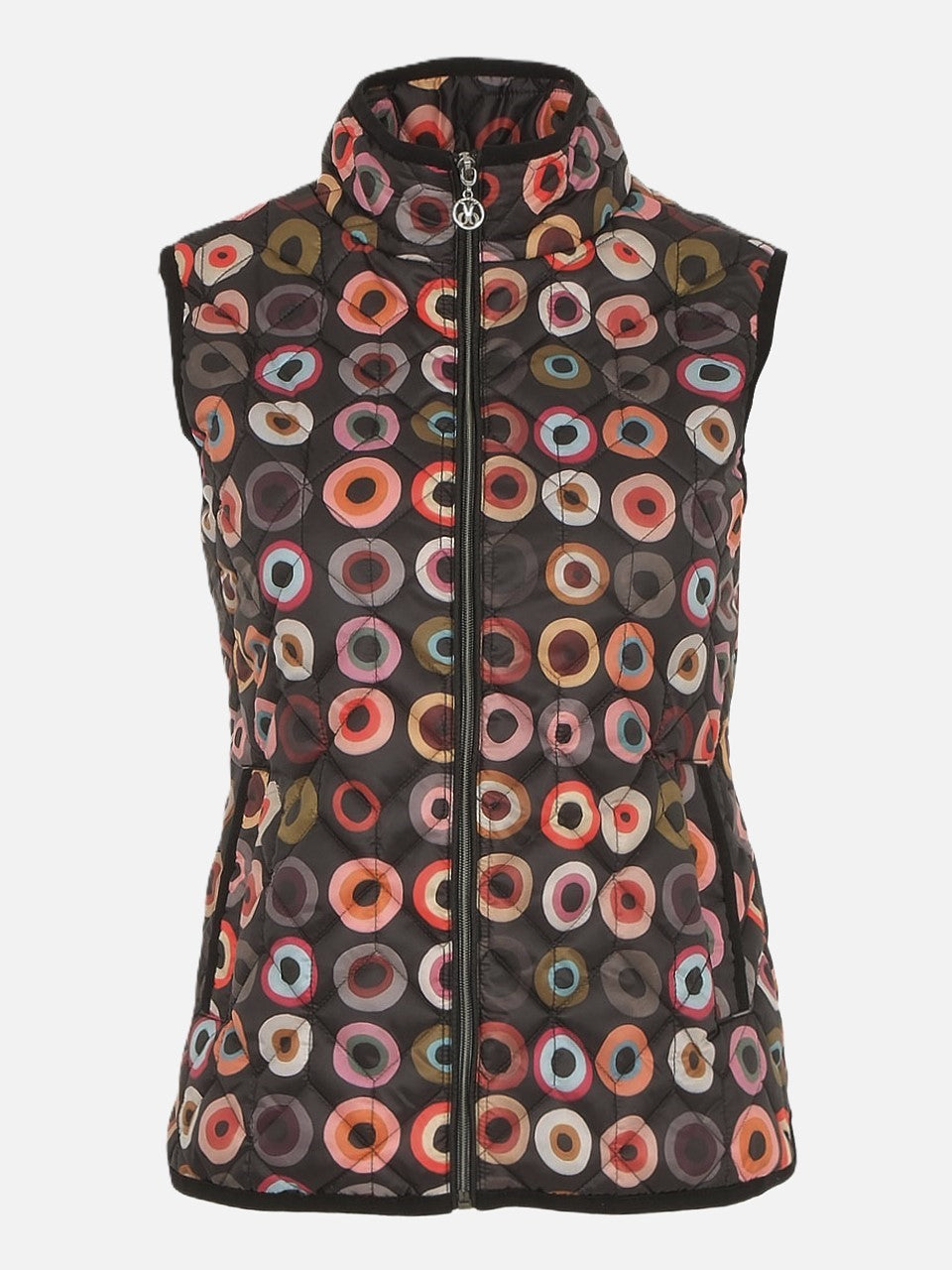 Moving Target Print Quilted Puffer Vest