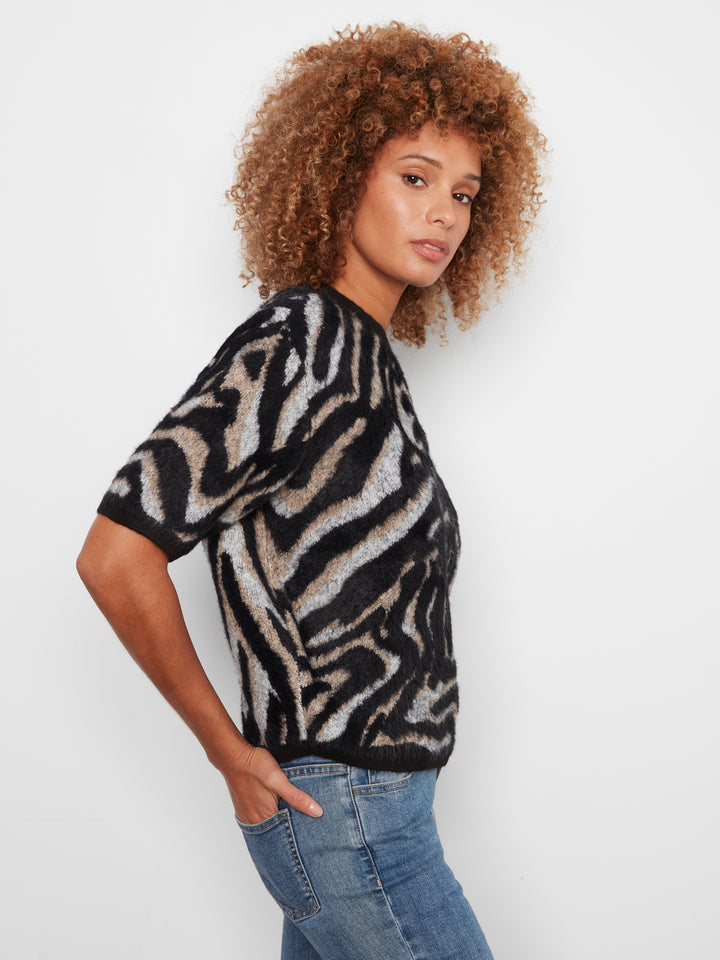 Mystic Jacquard Elbow Sleeve Plush Sweater