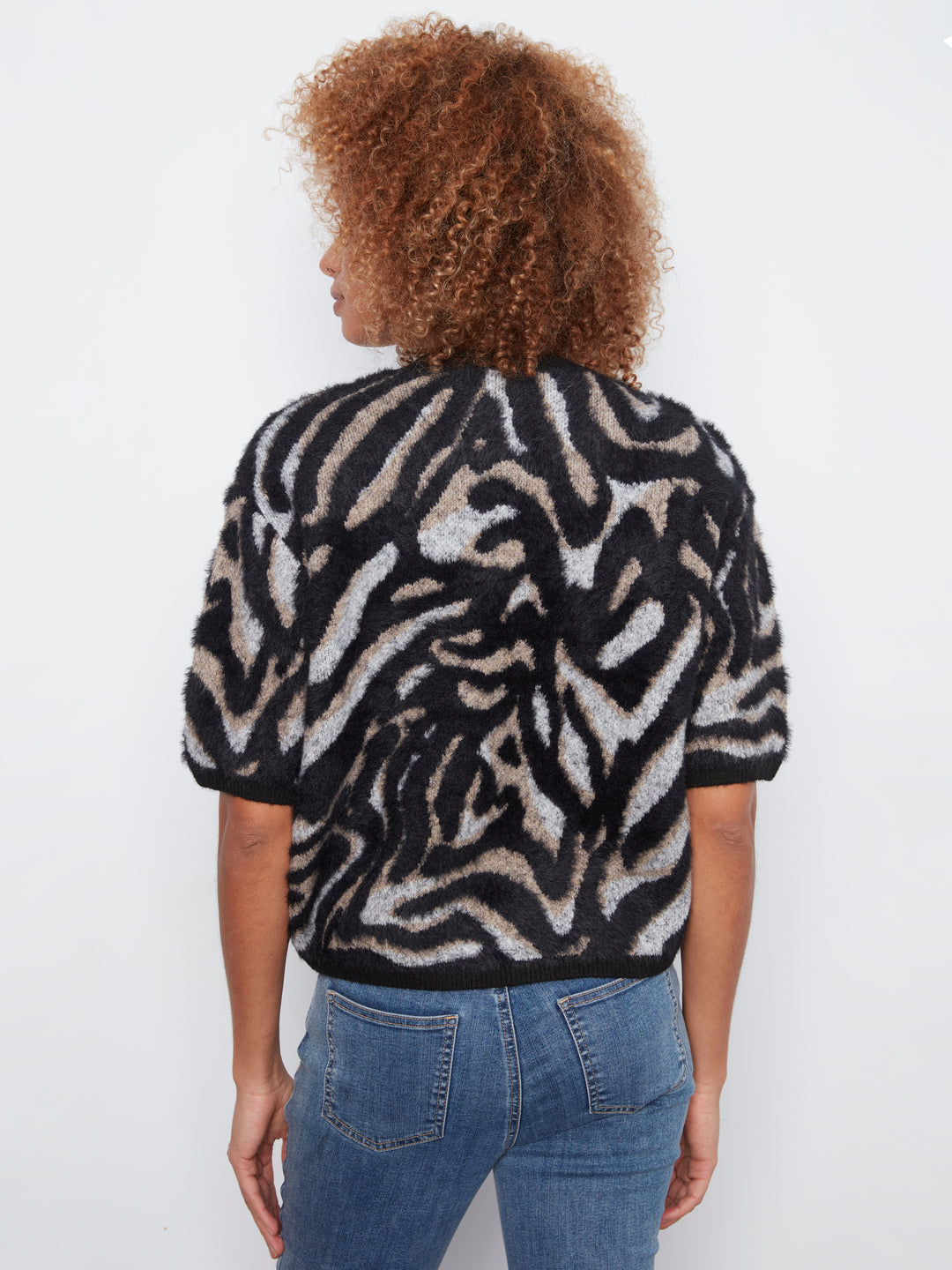 Mystic Jacquard Elbow Sleeve Plush Sweater