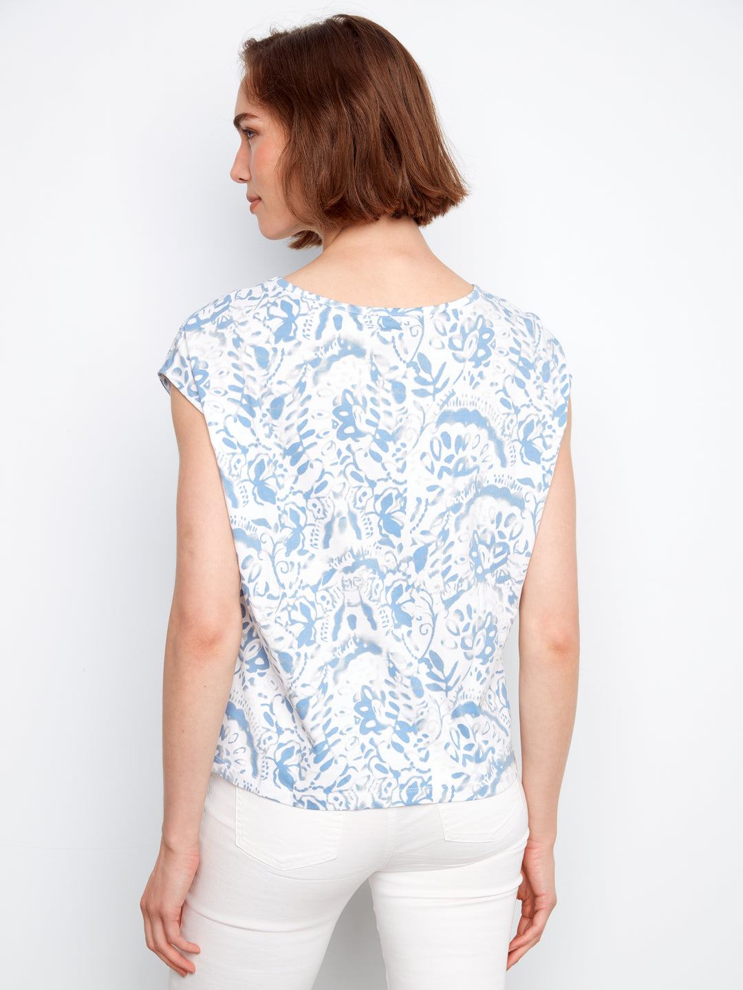 Mystic Print Tie Front Top