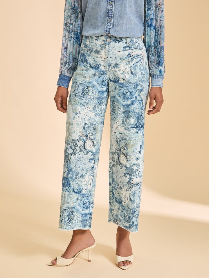 Narnia Print Olivia Wide Ankle Pant