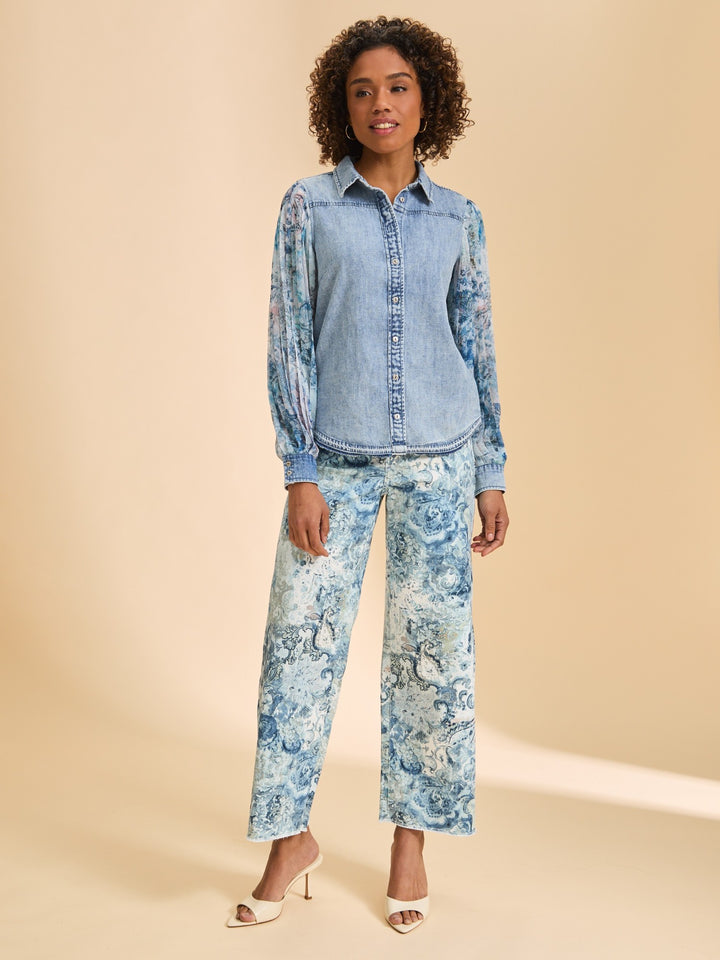 Narnia Print Olivia Wide Ankle Pant