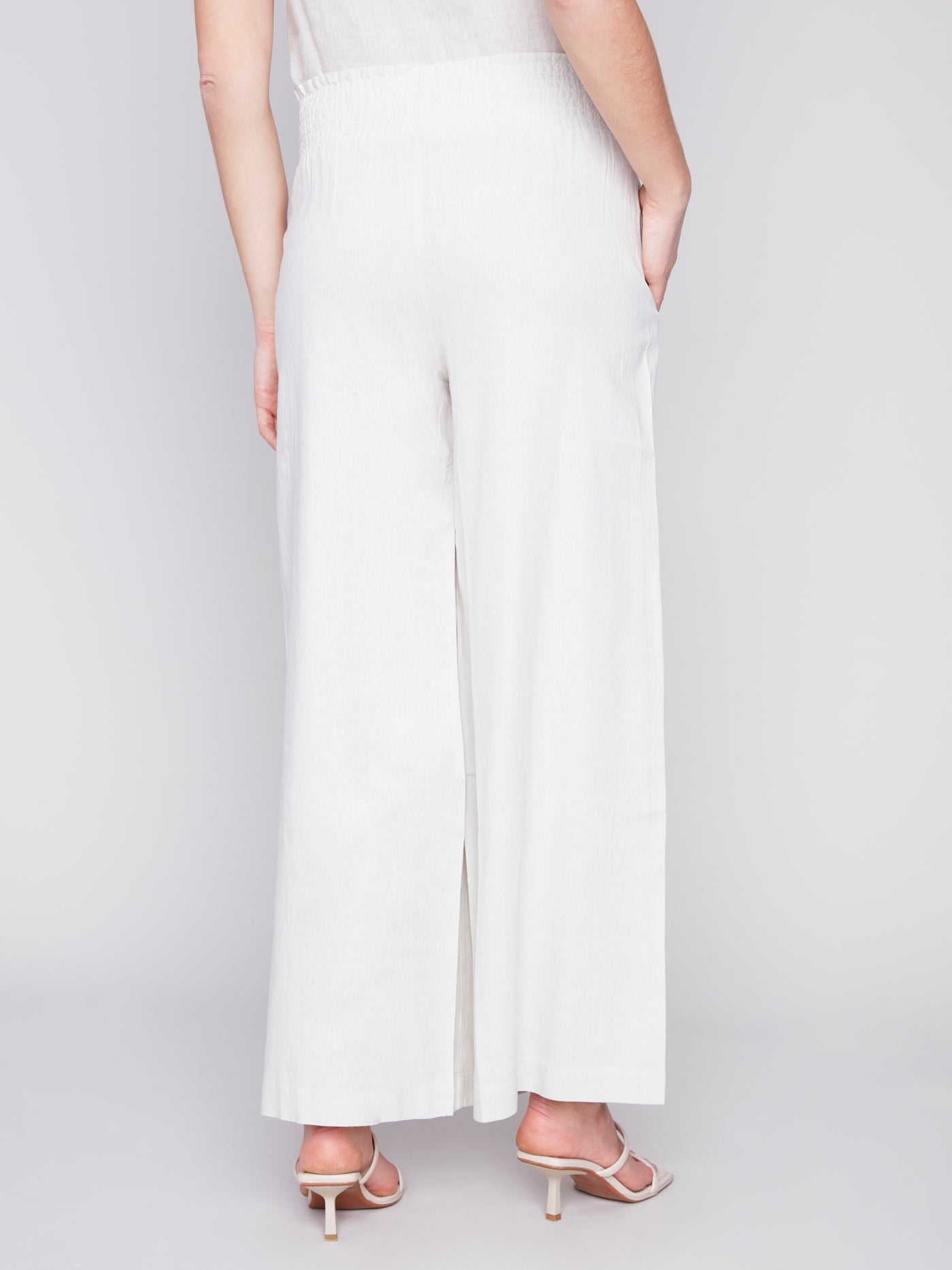 Natural Pull On Linen Pant