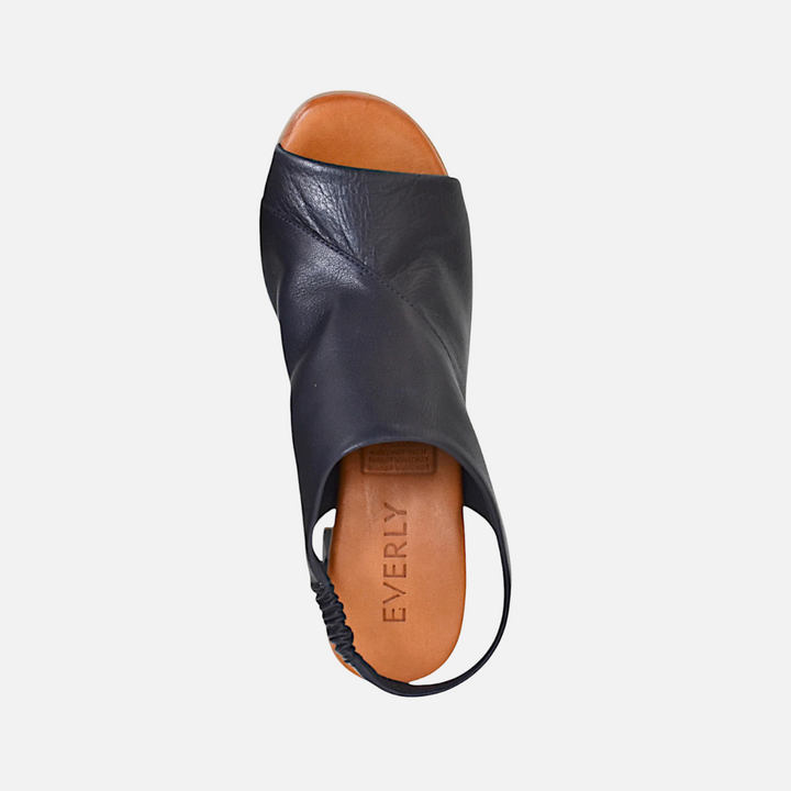 Navy Phoenix Leather Sandal