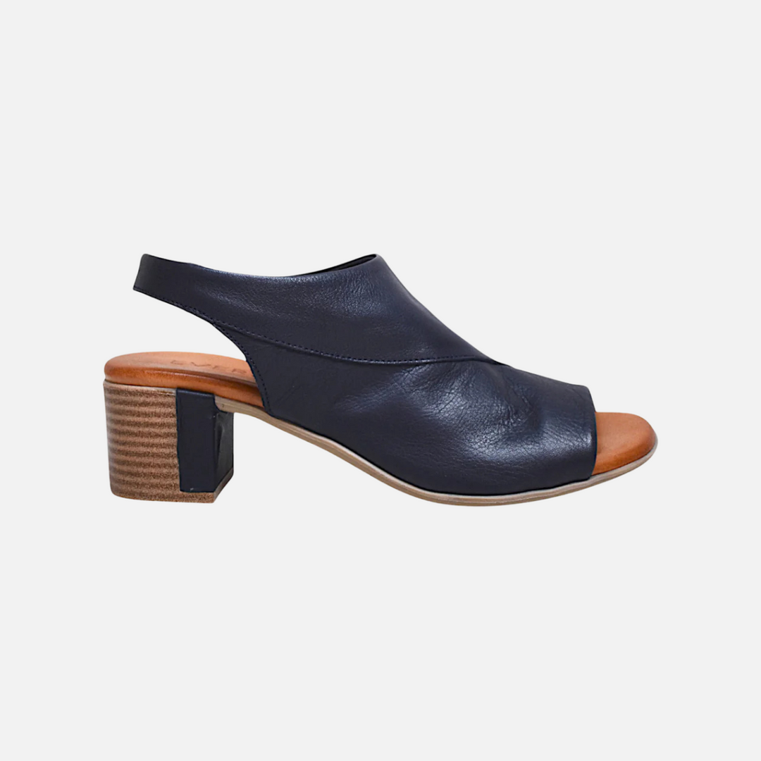 Navy Phoenix Leather Sandal